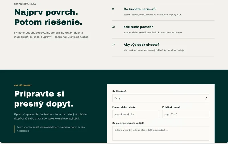 Web, ktorý vysvetlí ponuku za pár sekúnd.