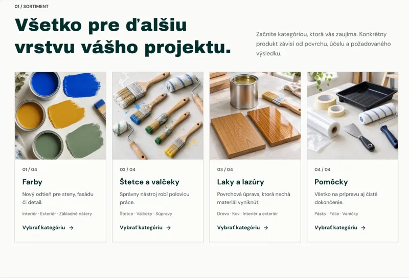 Sortiment, v ktorom sa zákazník rýchlo zorientuje.