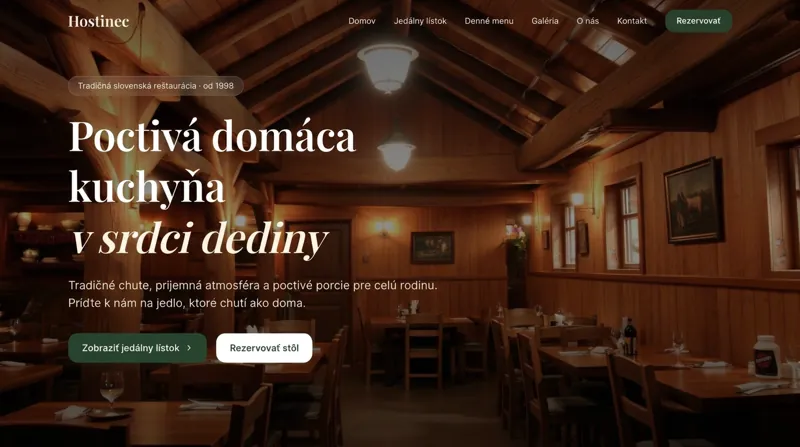 Charakter podniku prenesený do digitálneho priestoru.